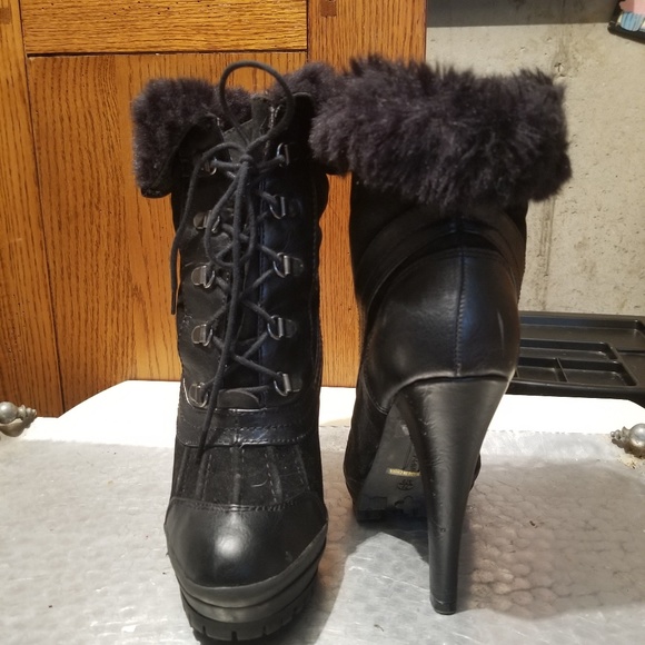 Anne Michelle "The  Wildcat 03" Black with Faux Fu - Picture 4 of 8